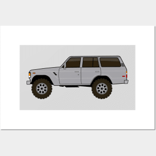 fj80 Land Cruiser gray Posters and Art